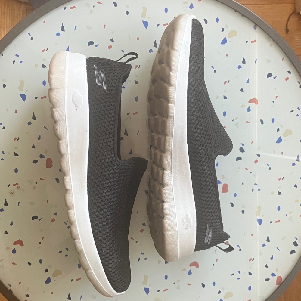 Skechers Go Walk Joy Women's Black and White Slip-On Sneakers - Picture 5 of 6